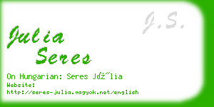 julia seres business card